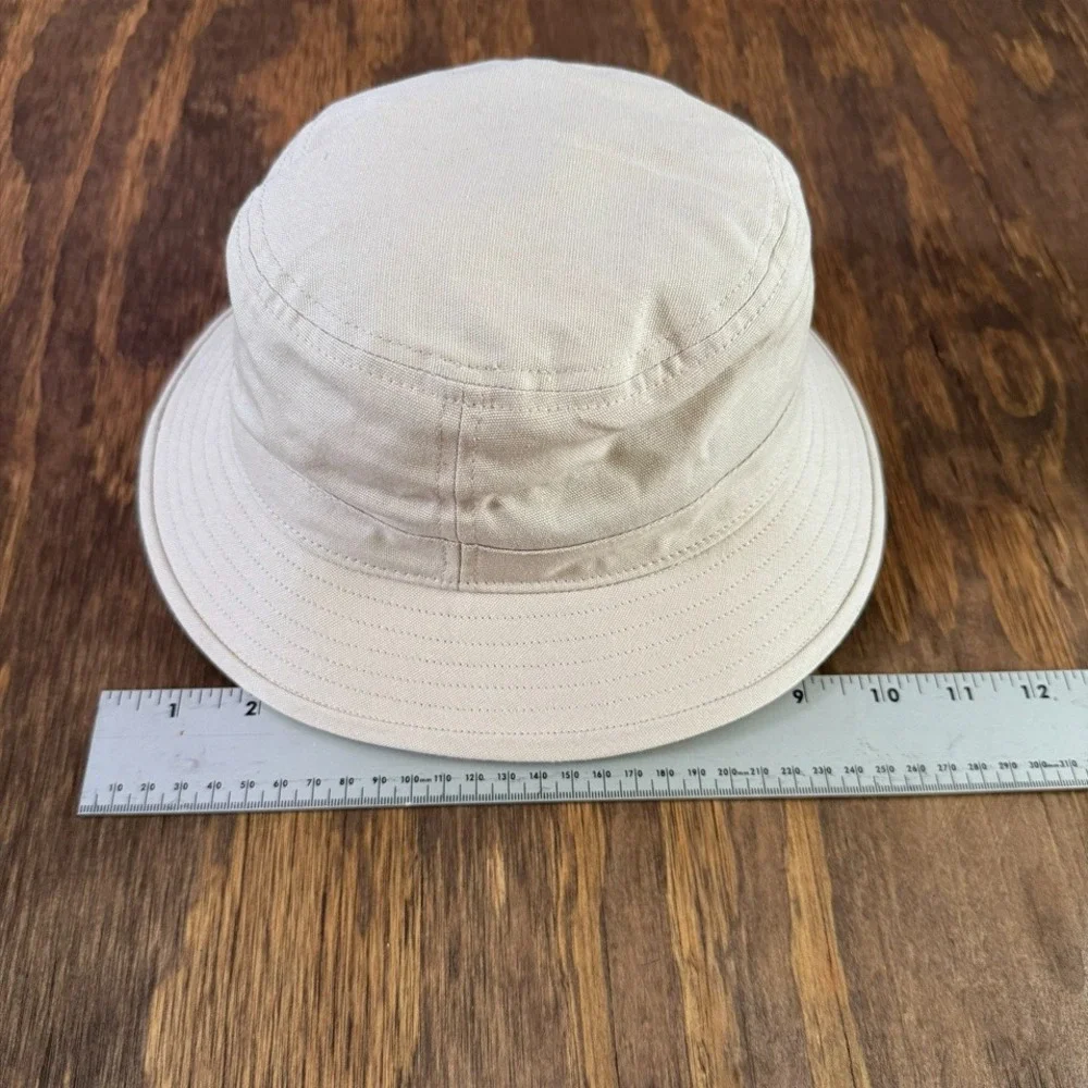 Will & Bear Kids Fischer Bucket Hat Bone Small NWT Organic Cotton Canvas